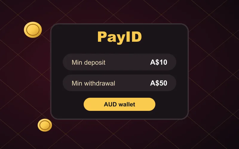 Dream Pokies casino deposits: PayID card with A$10 and A$50 minimums